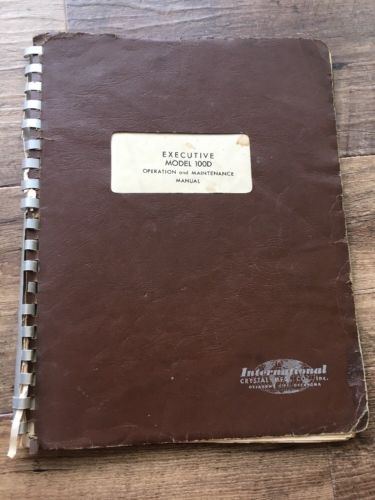 Executive Model 100D ORIGINAL manual HAM Radio Transmitter Receiver Instructions
