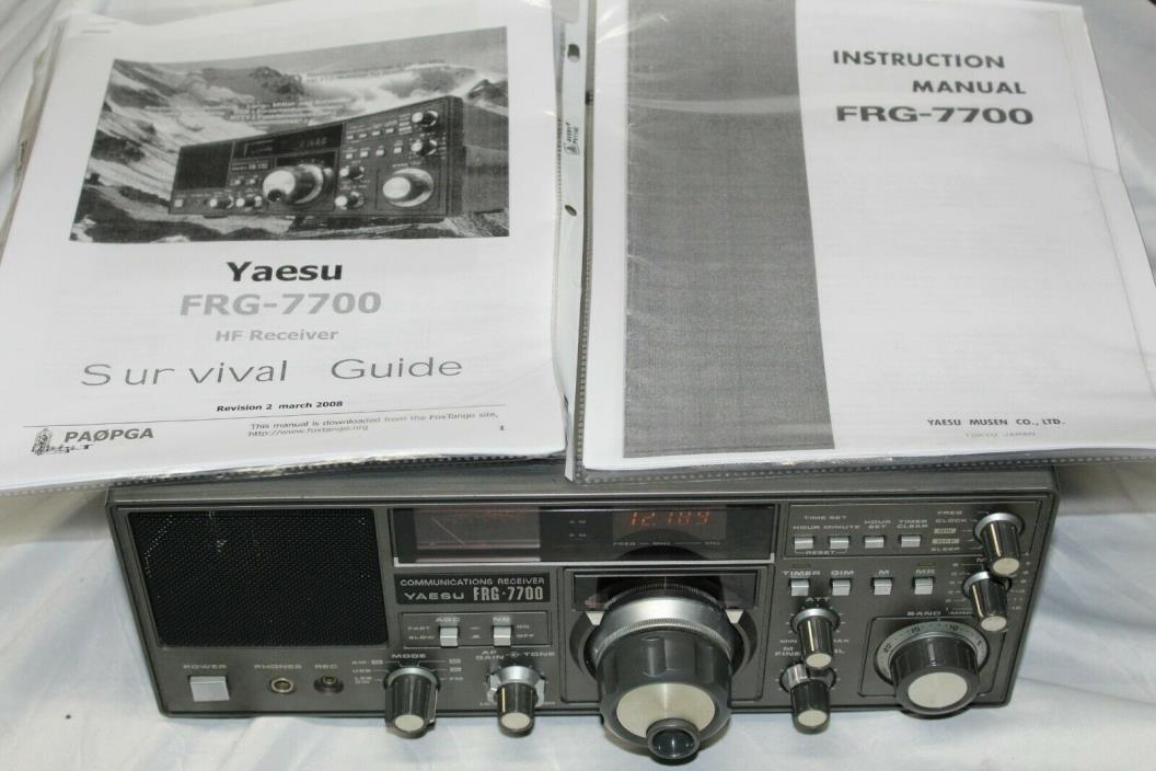 Yaesu FRG-7700 Shortwave Receiver With MU-7700 memory unit module Installed +Ext