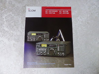 ICOM IC-R7000 IC-R71E IC-R71A IC-R71D RECEIVER ADVERTISING FLYER 1986 ORIGINAL