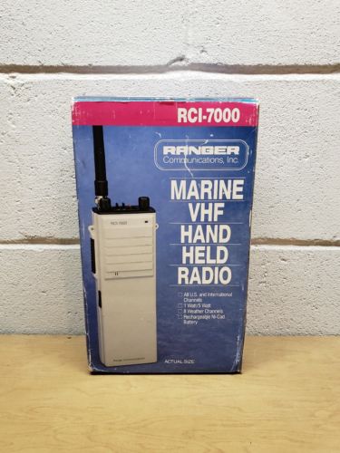 Ranger RCI-7000 Marine VHF Hand Held Radio w/ charger, antenna, manual and box