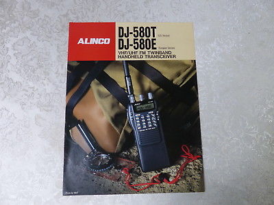 ALINCO DJ-580T DJ-580E TRANSCEIVER ADVERTISING FLYER 1992 ORIGINAL