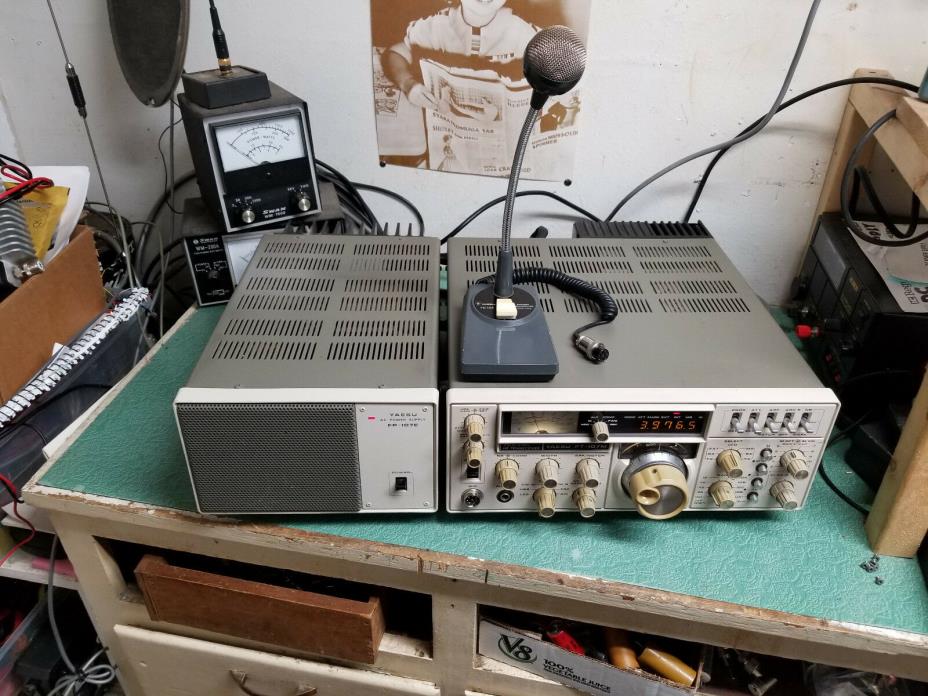 Yaesu FT-107M HF Transceiver With Power Supply and Desk Microphone See Video