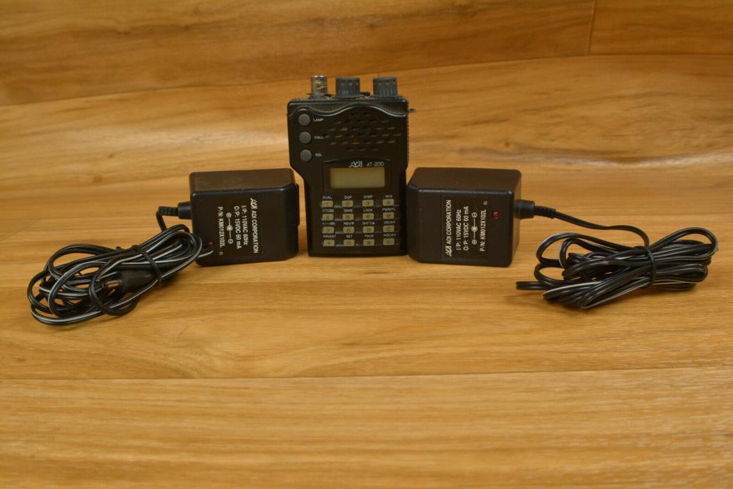 ADI AT-200 Handheld FM Ham Radio Transceiver With 2 Battery Chargers NO BATTERY