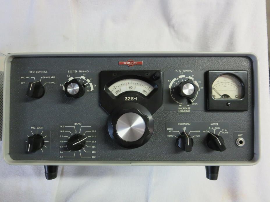 COLLINS 32S-1  TRANSMITTER WITH 516F-2 POWER SUPPLY/SPEAKER - WE