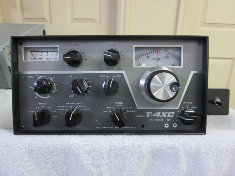 DRAKE T-4XC TRANSMITTER w/ DX Engineering Speech Processor & AC-4 Power Supply