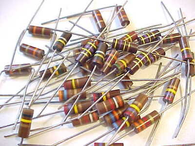 36 PACK OF ONE WATT NOS RESISTORS SEVERAL DIFFERENT VALUES