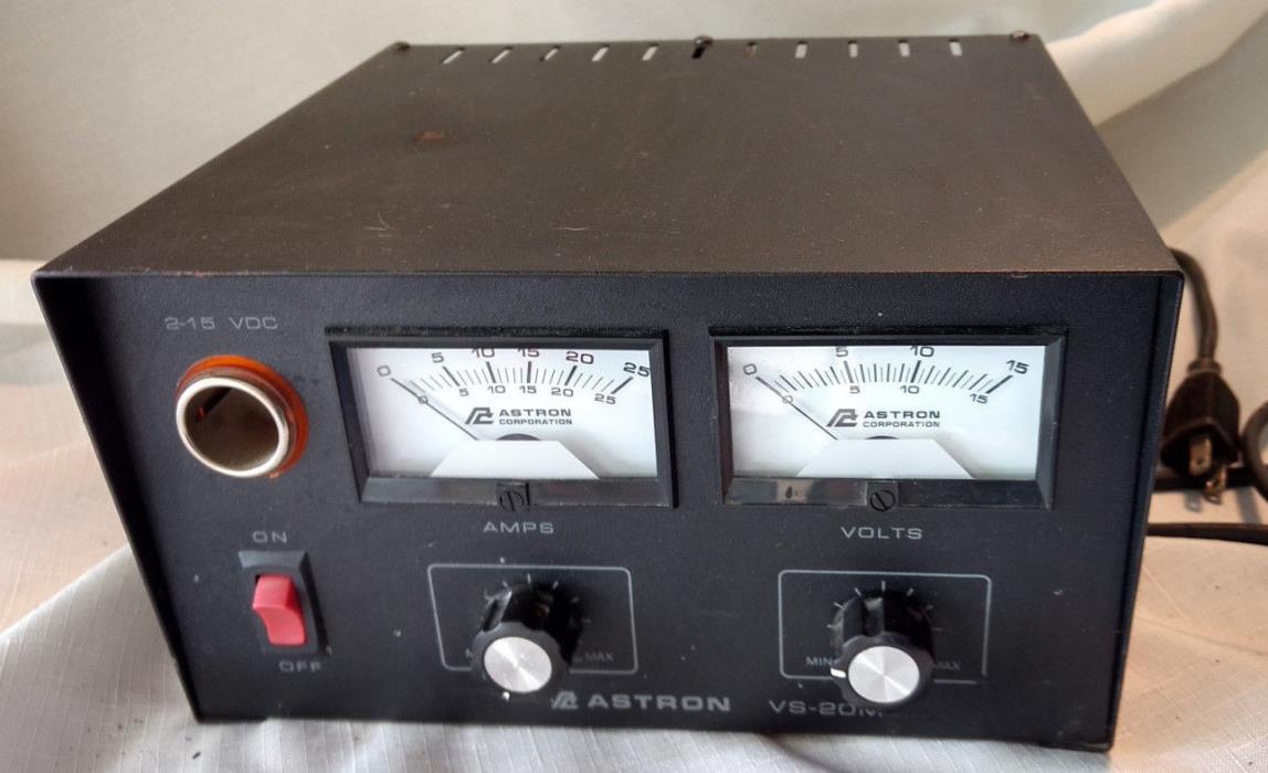 Astron VS-20M Linear DC Power Supply Ham Radio CB Trucker VTG Tested!  1.2 to 15