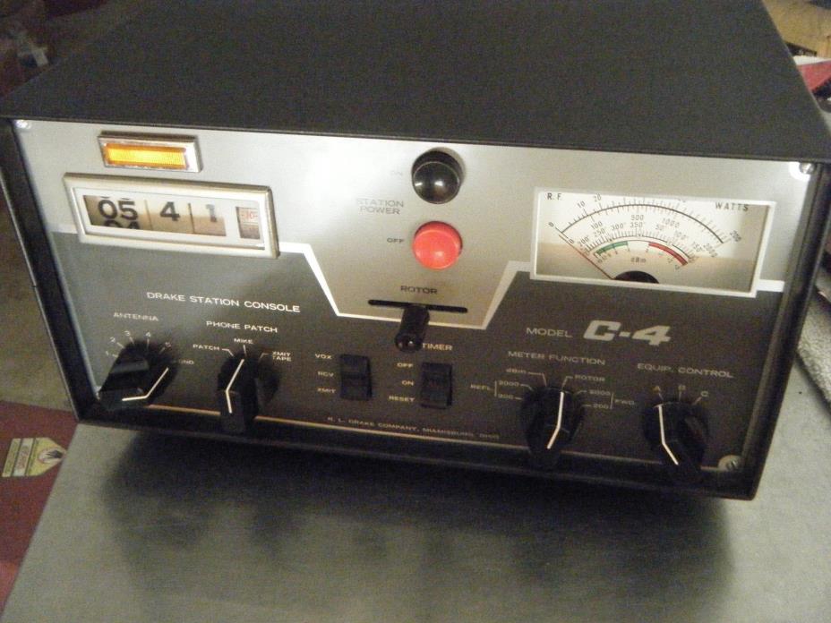 Drake C-4 Console with power strip and antenna switch box real clean condition
