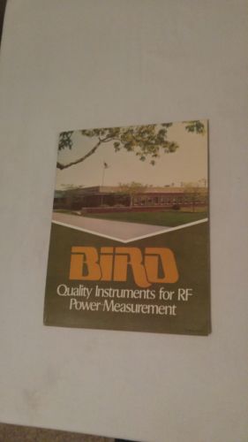 Bird RF Instruments Power Measurement Catalog GC-77 1976