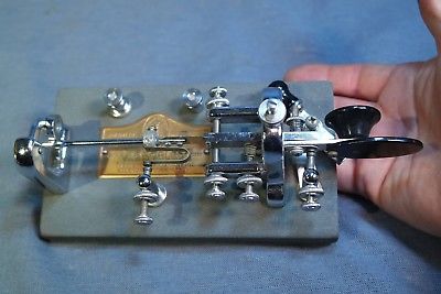 Vibroplex ORIGINAL SEMI-AUTOMATIC BUG key With Instructions, Diagram, Parts Info