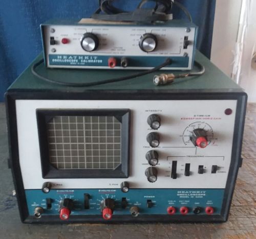 Vintage Heathkit 10-4205 Dual Trace Oscilloscope and 1G-4505 'Scope Calibrator