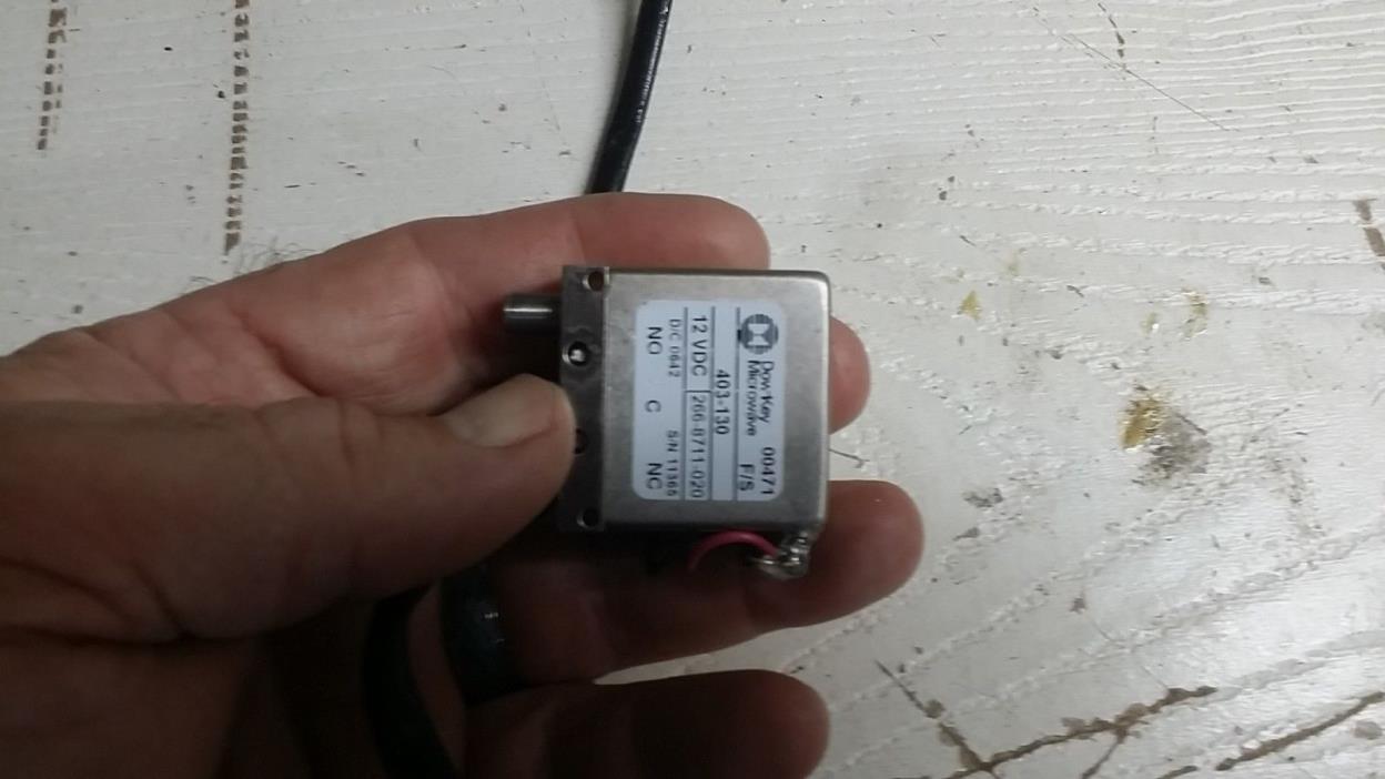 Dow-Key Microwave 403-130 RF Coaxial Failsafe SPDT Switch, 12VDC F/S, SMA Connec