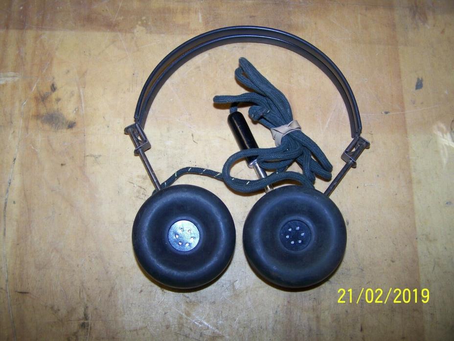 VTG Antique Ham Radio Headphone Headset Working