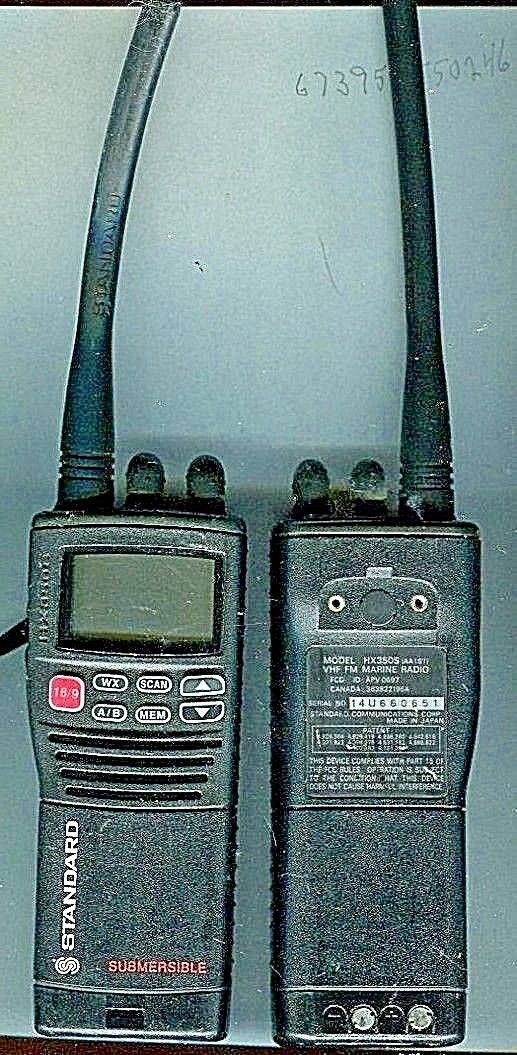 3 USED STANDARD SUBMERSIBLE  MARINE RADIO MODEL HX350S