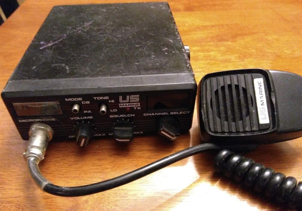 US MARINE Citizen Band Transceiver Vintage CB Radio/PA Model No.BAY 40 AUDIOVOX