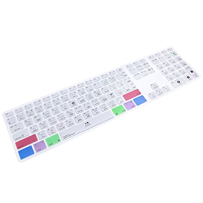 Masino Shortcuts Series Silicone Keyboard Cover Skin for Apple iMac Keyboard for