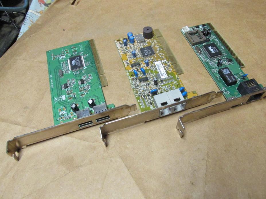 PCI CARDS LOT USB ETH 56k modem ethernet 10/100 usb