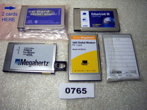 (0765) Lot of 6 Memory Cards PCMCIA Cards ETC