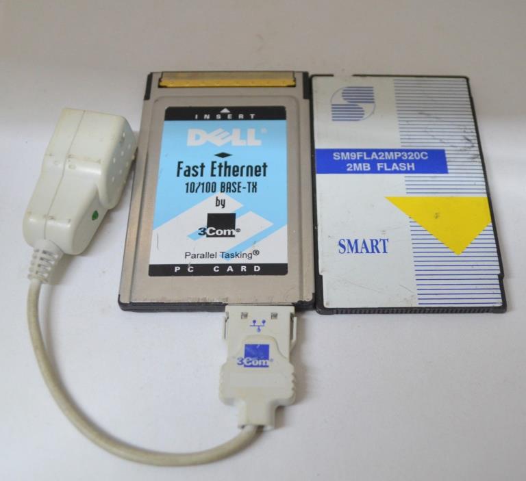 2MB Smart Flash Card PCMCIA PC Memory Card SM9FLA2MP320C Dell Ethernet Parallel