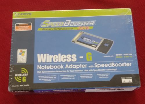 Linksys WPC54GS Wireless-G Networking Notebook Adapter speed booster technology