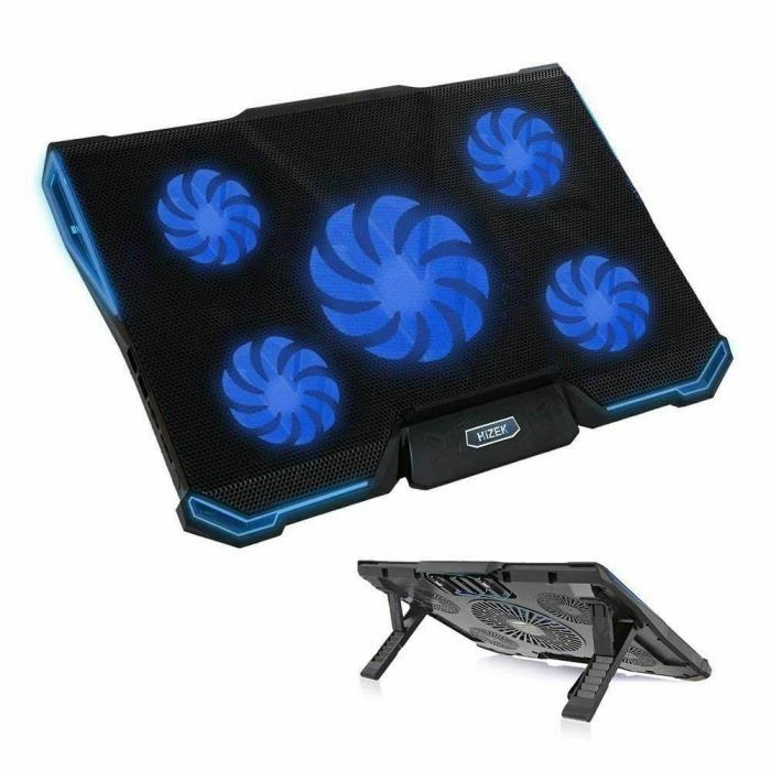 HIZEK HZ-LC2 Ultra-Slim 14-17 Inch Laptop Cooling Pad with LED Lights