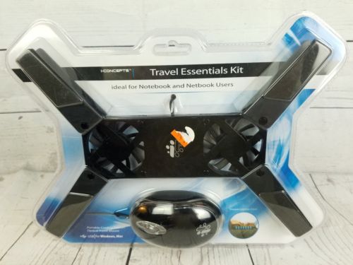 Iconcepts Notebook PC Cooling Station And Mouse Travel Essentials Kit USB