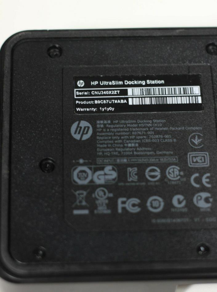 LOT X 22 HP UltraSlim Docking Station PN: HSTNN-IX10 | USB | Display Port / RJ45