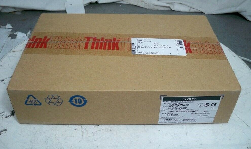 NEW SEALED BOX Lenovo Thinkpad 433810U Mini Dock Plus Series 3 Docking Station
