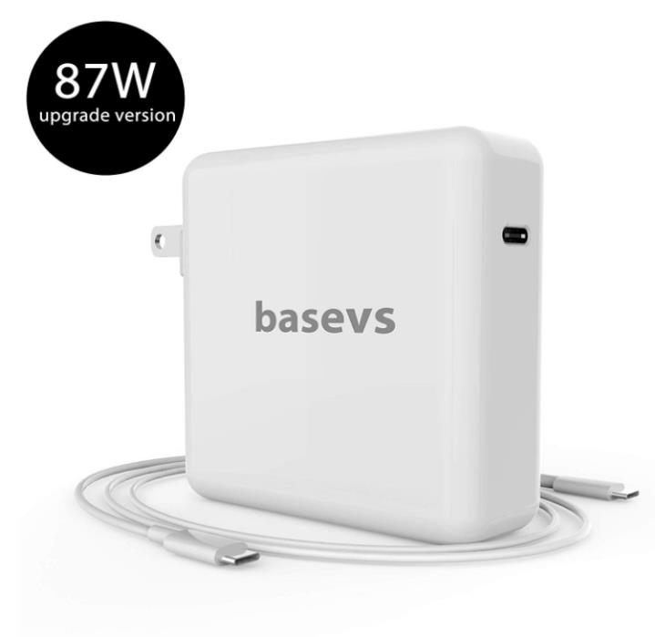 87W USB-C Power Adapter Charger, Compatible MacBook Charger with USB-C to USB-C