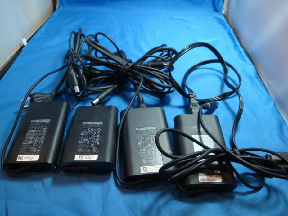 Genuine Real OEM Dell 65W Slim Charger AC Power Adapter Lot Of 4