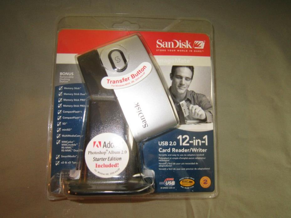 SAN DISK USB 2.0 12-in-1 CARD READER/WRITER - NIB