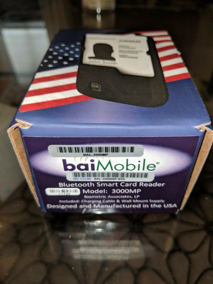 Biometric BaiMobile 3000MP Bluetooth 2.1 Smart Card Reader, CaC Reader New