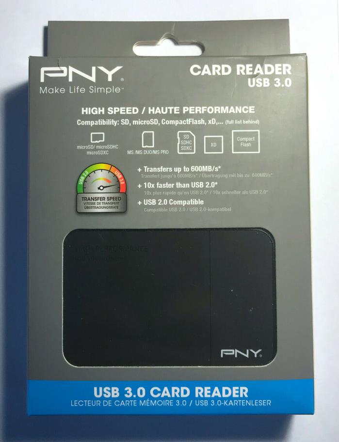 PNY High Performance / Speed  USB 3.0 Card Reader (P-CRHSB3-BX)