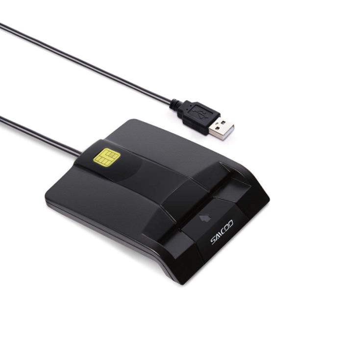Saicoo Smart Card Reader DOD Military USB Common Access CAC, Compatible with Mac