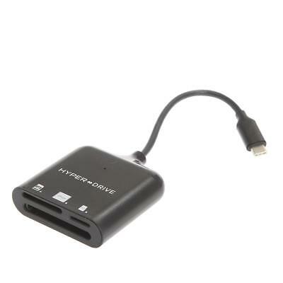 Sanho HyperDrive 3-in-1 USB-C Pro Card Reader/Writer - Black SKU#1060830