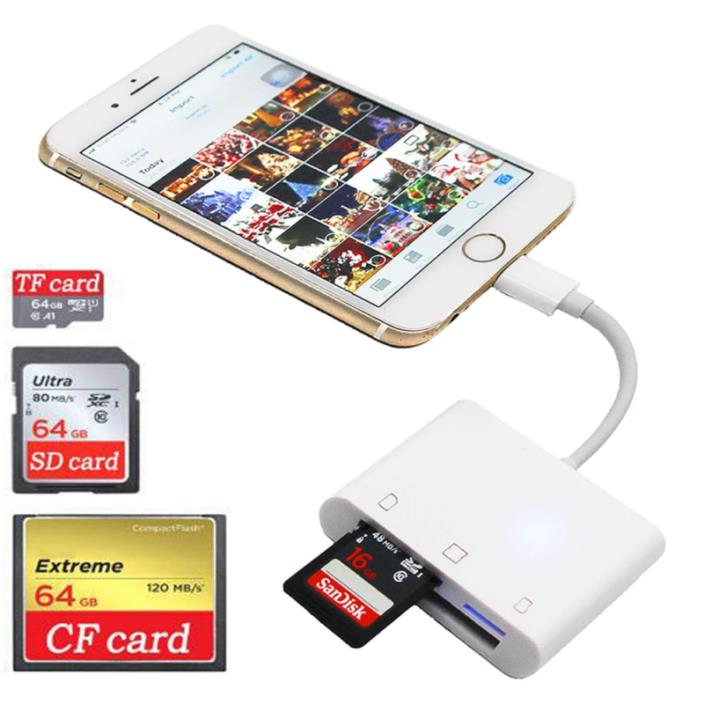 CF Card Reader for iPhone/iPad/iPad pro, Digital Camera Adapter, Trail Game View