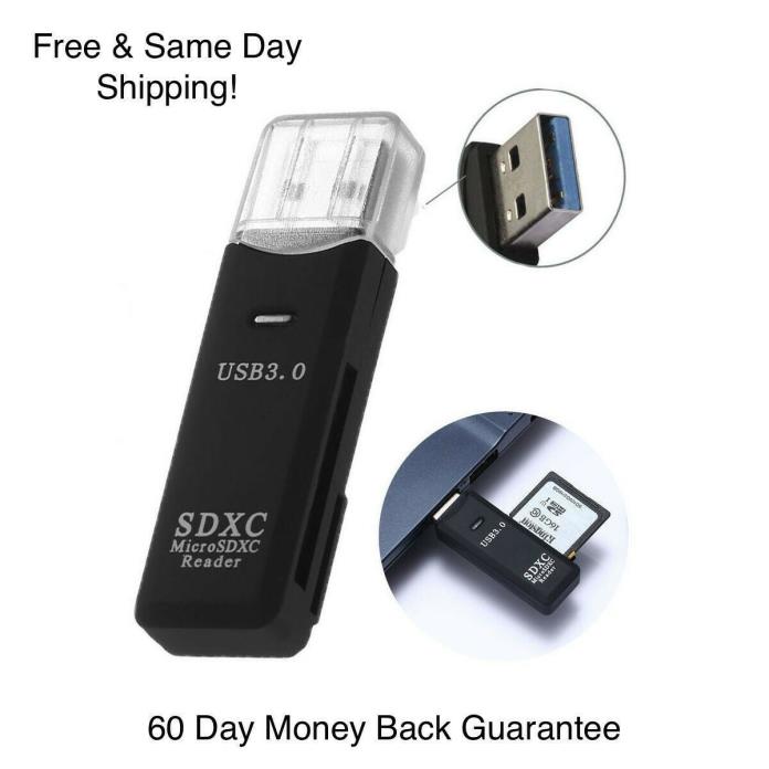 Micro SD to USB Memory Card Adapter Reader Dongle  Drive Pen Supports 64GB #01