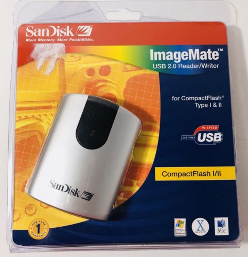 SanDisk ImageMate USB 2.0 Reader/Writer SDDR-91-07 Compact Flash I/II New