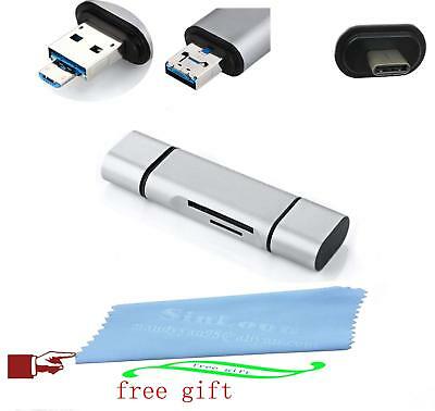 USB Card Reader,(3IN1) USB-A-Micro-Type-C Card Reader,USB-A Apple SD Card Reader