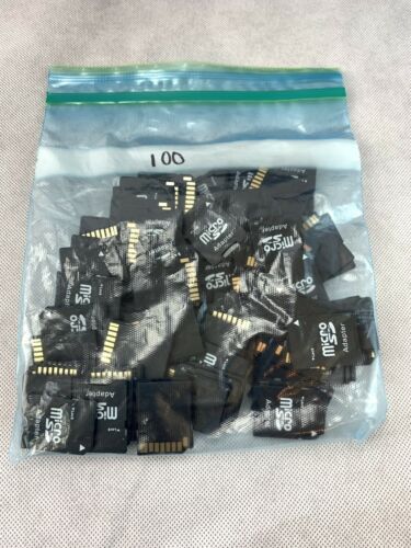 LOT OF 100 Memory Card Adapter Readers Micro SD to SD HC SDHC