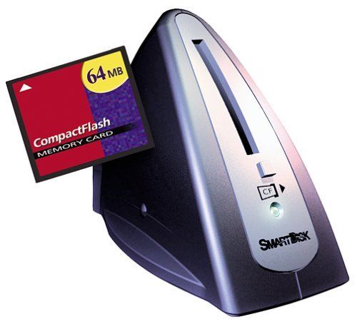 SmartDisk USB Single Slot Flash Media Reader for CompactFlash Reader 64MB