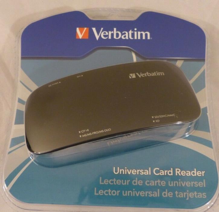Verbatim #97705 Universal Memory Card Reader w/ USB Cable 2.0 Sealed