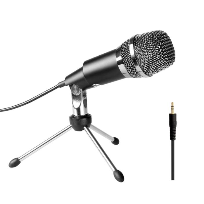 FIFINE Microphone Condenser 3.5mm Plug and Play Microphones for Computer PC Onli