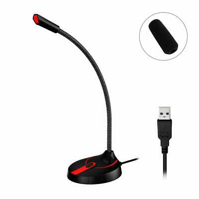 USB Microphone Computer Desktop Gooseneck For PC Gaming Streaming YouTube F12