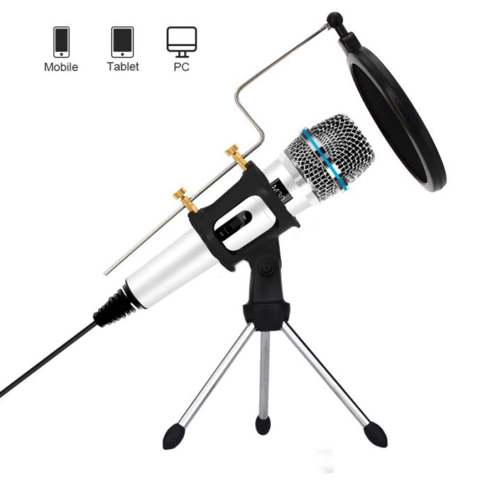 Professional Condenser Microphone Recording with Stand by XIAOKOA (M30-White)