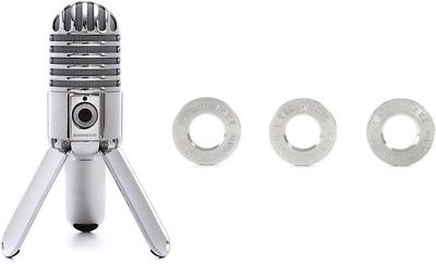 Samson Meteor Mic + Latch Lake Jam Nuts - Chrome, 3-Pack - Value Bundle