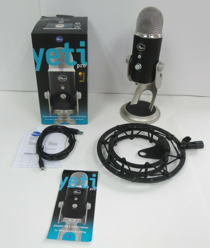 BLUE YETI PRO CONDENSER MICROPHONE - Professional USB & XLR Mic w/ Shockmount