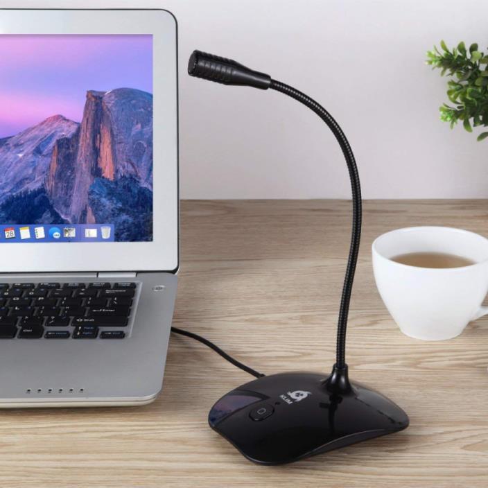 Klim Talk - USB Desk Microphone for Computer - Compatible with Any PC, Laptop, M