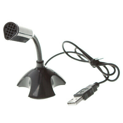 Black 20HZ-20KHZ/4.5V/40cm USB Desktop Microphone for Notebook