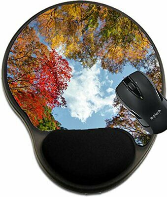 MSD Mouse Pad with Wrist Rest Support 30122447 Mixed Colorful Autumn Leaves